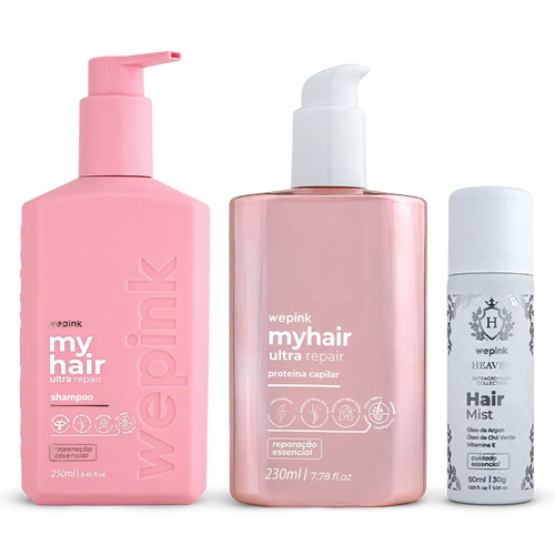 Kit Shampoo + Proteína Capilar + Hair Mist Heaven